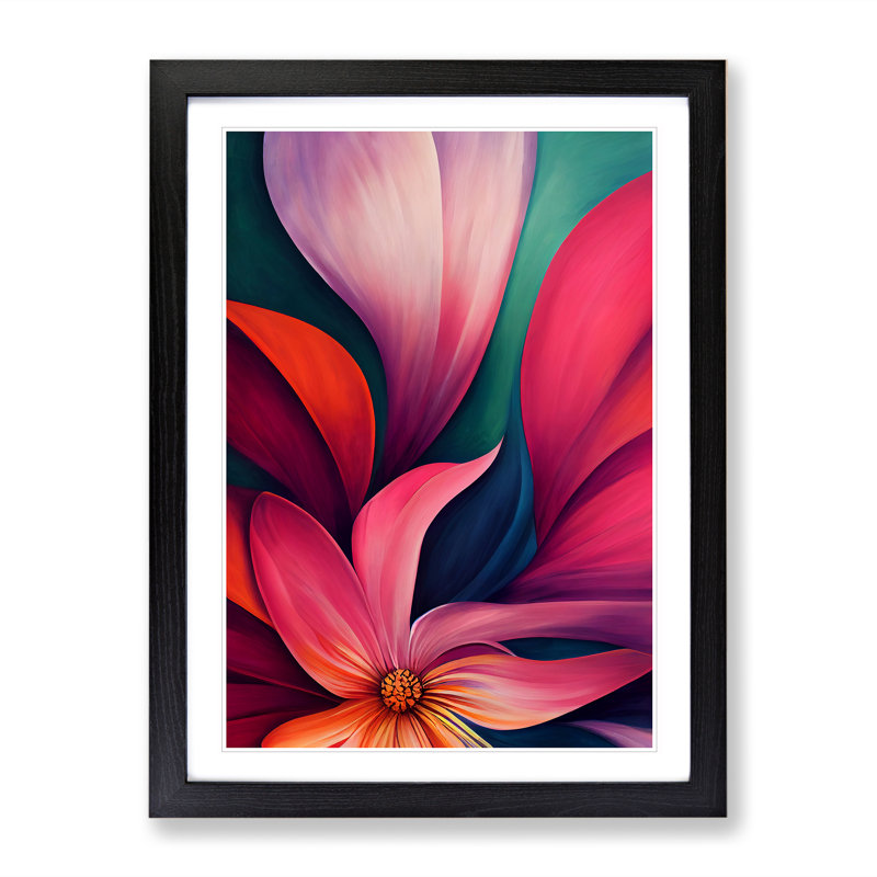 Many Shining Flowers - Wall Art, Black Framed Paper, 66cm H x 48cm W