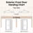 Entry Front Exterior Fiberglass Door 32" x 80" Primed White 2-Panel Prehung Door Fixed Single Sidelite White 3-Lite Clear Glass Door With Jamb, Left-Hand Inswing (Not Included Hardware Kit)-136160768-136160770-136160767