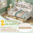 Twin Daybed With Storage Drawers, Wooden Twin Day Bed With Storage Headboard Shelving, Retro Style Daybed For Bedroom,Living Room,Guest Room,No Box Spring Needed, Easy Assembly, White-672555092