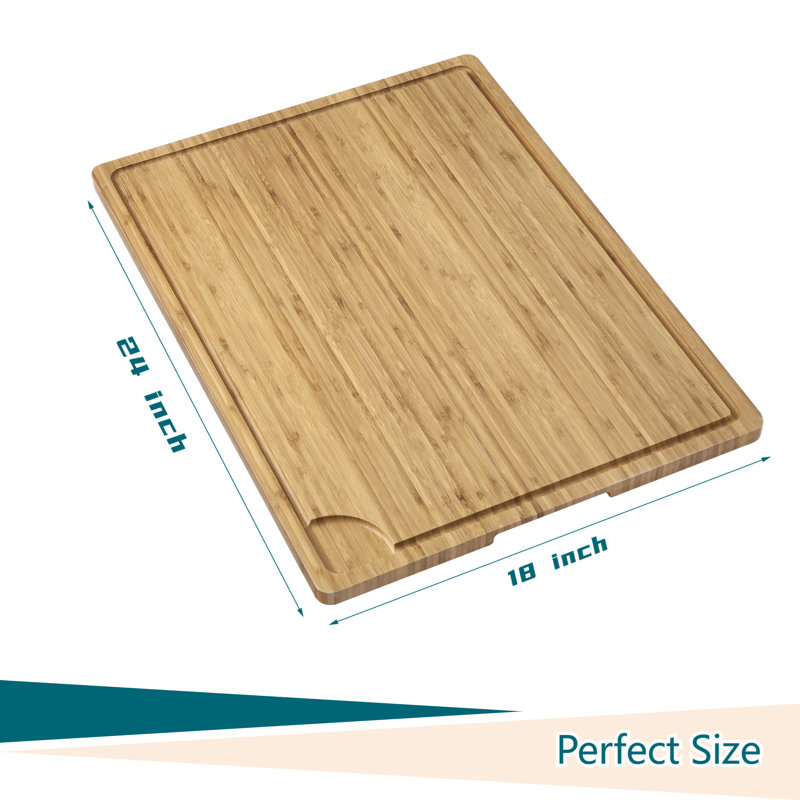 25x18 Inch Extra Large Bamboo Cutting Board for Vegetables Cheese