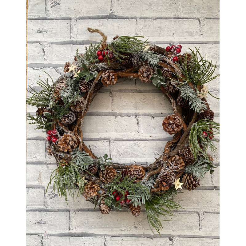 Faux Twig 41cm Wreath