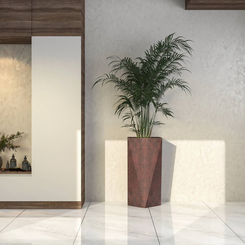 Pot à fleurs Yarisma, Brun, H 35 po x l 17 po x P 17 po
