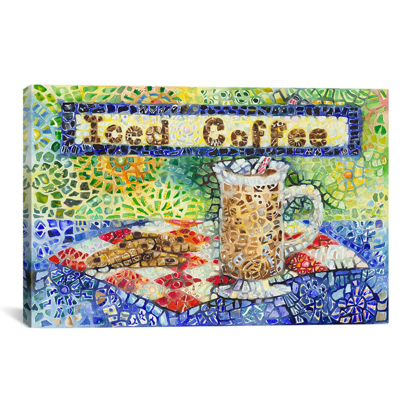 « glacé coffee » par charlsie kelly, impression sur toile, H 60 po x l 90 po x P 1,5 po, Toile tendue, Pas de tapis