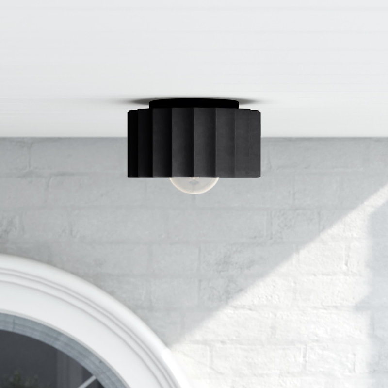 Colgate Outdoor Flush Mount, Bisque, 6.5" H x 13" W x 13" D