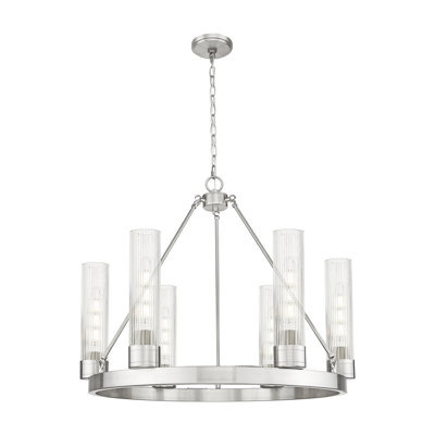 Lustre 6 lumières avec abat-jour Scherer