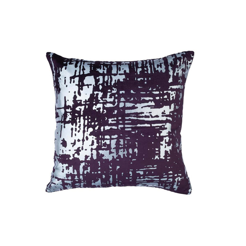 Moderne Velvet Square Pillow Cover & Insert, Plum