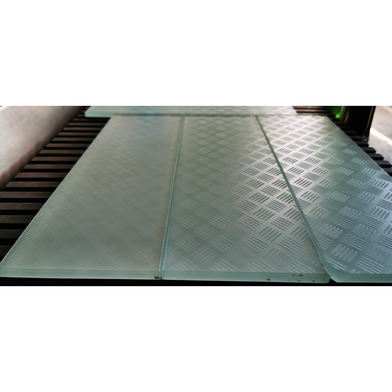 Elements Slip Resistant 4 in. x 12 in. Textured Glass Straight Edge Subway Floor Tile, Turquoise
