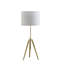 Lampe de table trépied moderne réglable en laiton / or brillant
