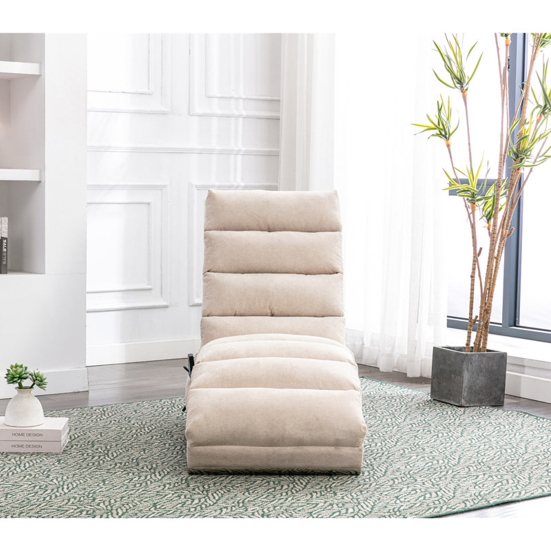 Upholstered Chaise Lounge, Beige