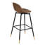 Bradham Swivel Upholstered Counter Stool with Metal Frame