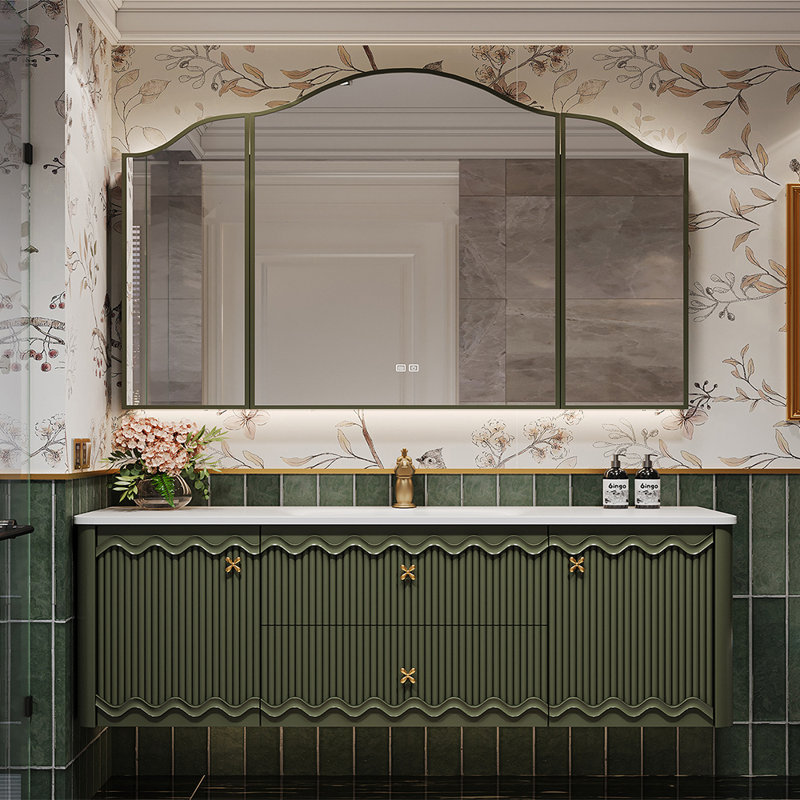 Armoire de salle de bain de style américain rétro., 59"