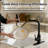 Waterfall Kitchen Faucet with 3-in-1 Pull-Down Sprayer (Sweep/Stream/Waterfall) for Various Tasks - Effortlessly Handle Dishes, Filling & Fruit, Sleek Matte Black, Durable E-Coating