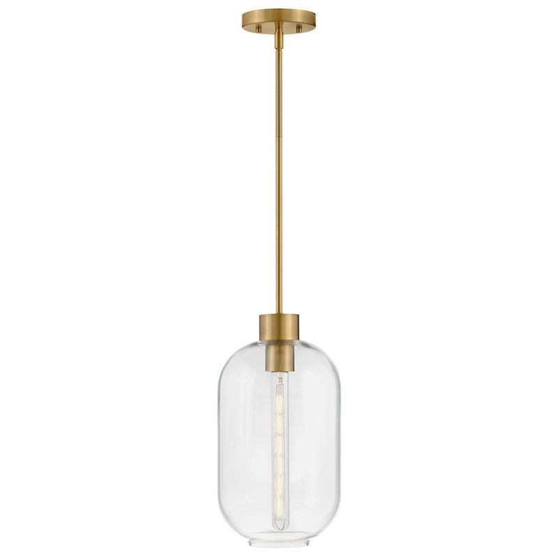 Carlene 1 - Light Cylinder Pendant, Lacquered Brass