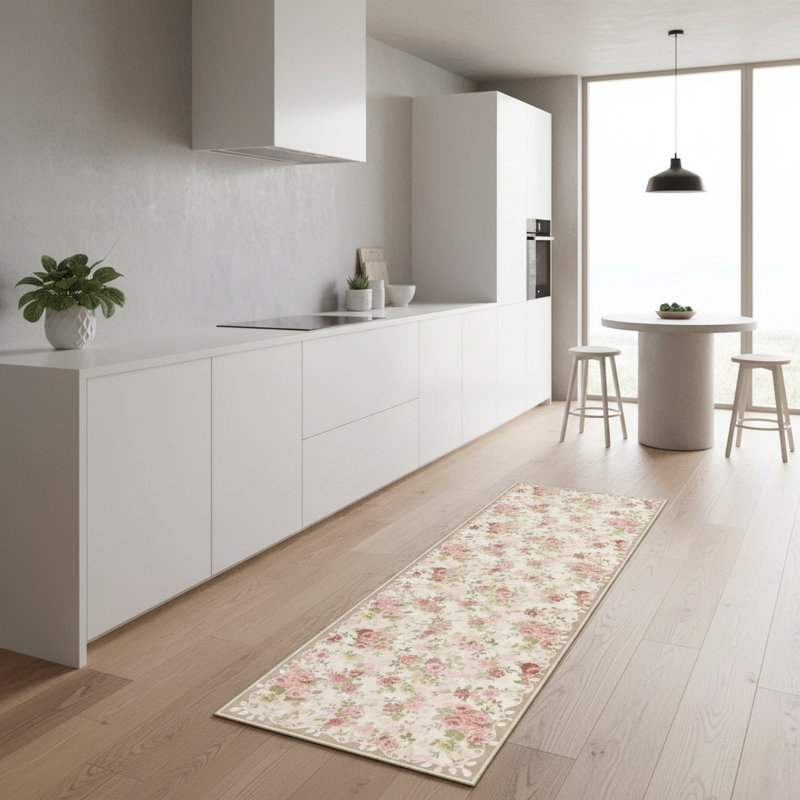Tapis de couloir antidérapant Floral 2x6 antidérapant