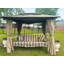 Pavillon de jardin pour 3 personnes avec filet et rideaux de pavillon avec balançoire à baldaquin pour adultes