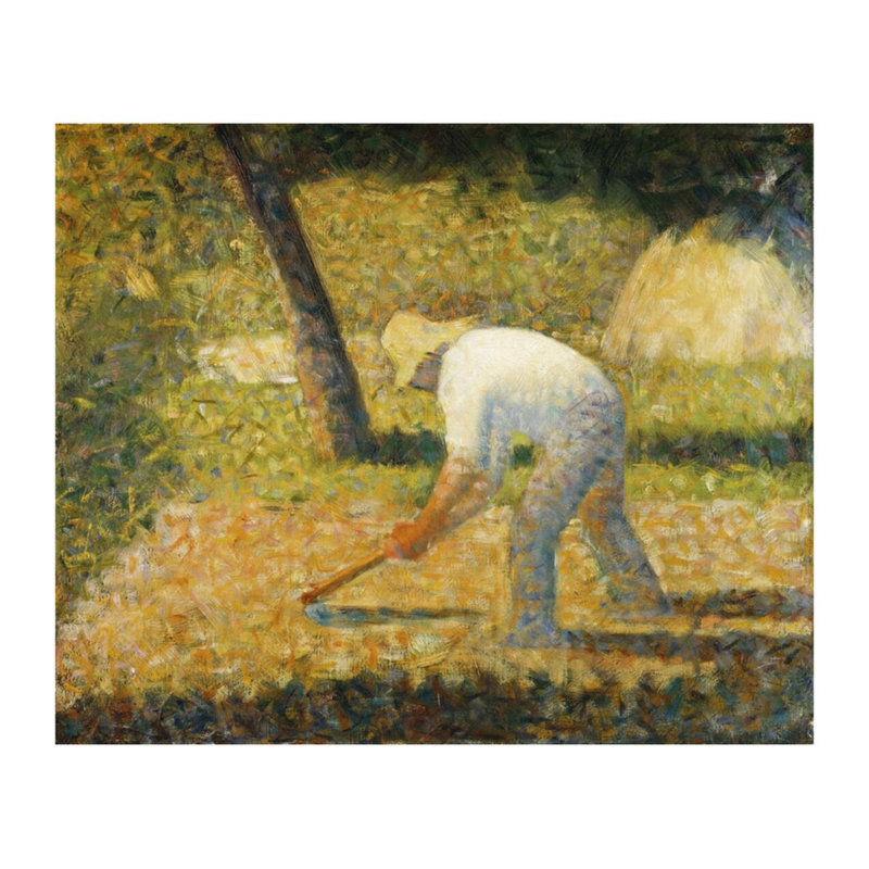 Peasant with Hoe (Paysan à la houe) by Georges Seurat - Giclee Print, 22" H x 28" W