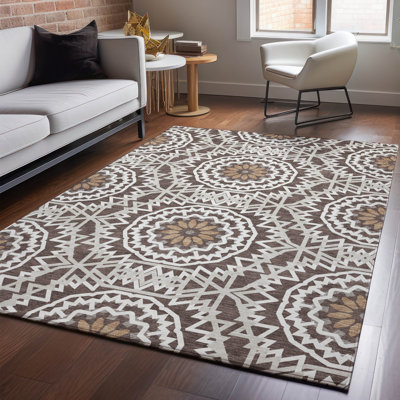 Premium Machine Washable Cerrito Chocolate Rug