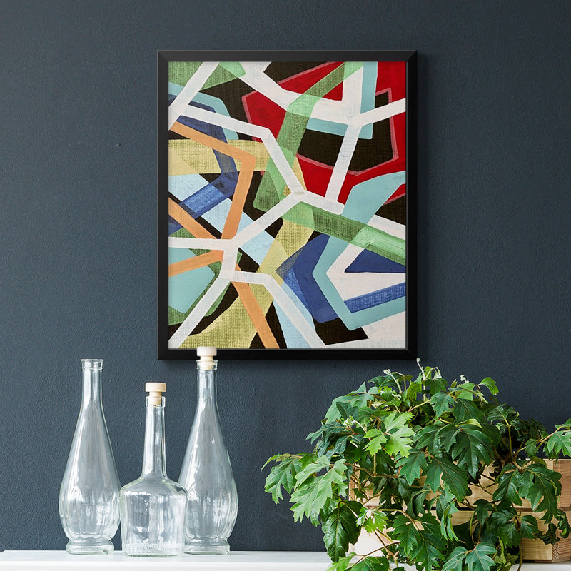 «Magnetic Color I», toile encadrée de qualité supérieure - prête à être accrochée, Noir, H 24 po x l 20 po