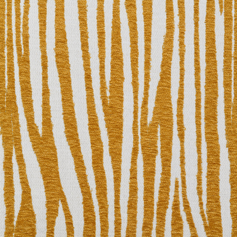Fauteuil d'appoint de style contemporain avec dossier cylindrique en mousse à haute densité et tissu zébré rembourré à finition jaune de style contemporain