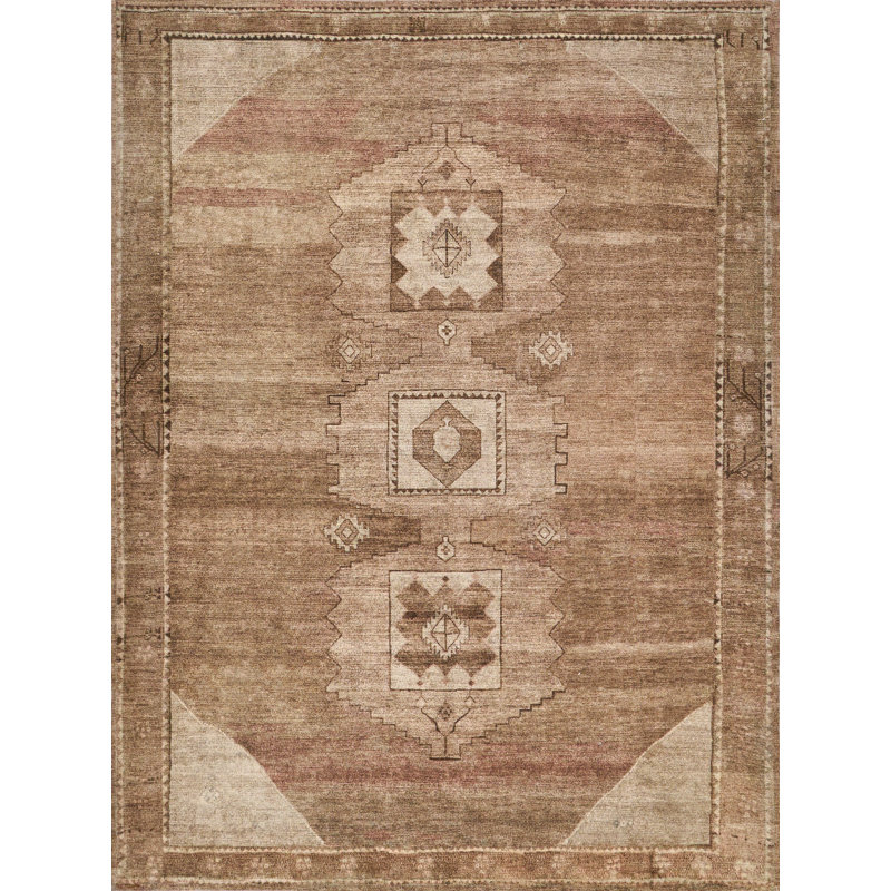 Estate Hand Loomed PET Camel/Brown Area Rug, 8'X10'