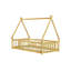Lit de sol en forme de tente, lit tipi avec garde-corps, lattes-963767865