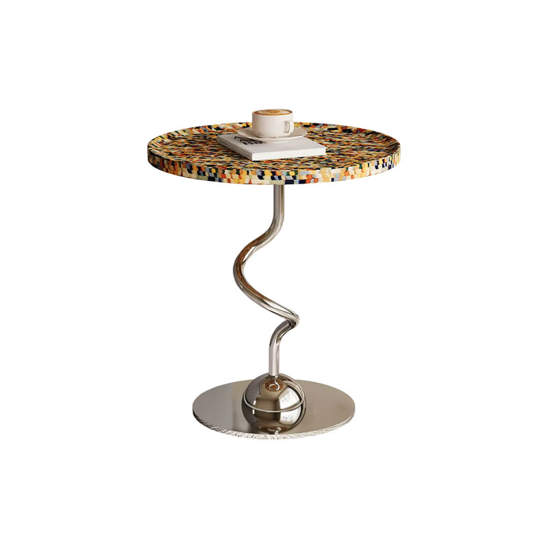 Table de bout moderne en acier inoxydable
