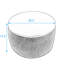 Rangement rond - 2 po 1. Fonctionne comme table de bout et. Revêtement en lin gris foncé. Fait à la main. 25,5 po x 25,5 po x 14,5 po. Capacité de poids de 250 lb, 1 fonction, et gris. Fabriqué à la main avec 250 lb. Aucun assemblage requis-739086761
