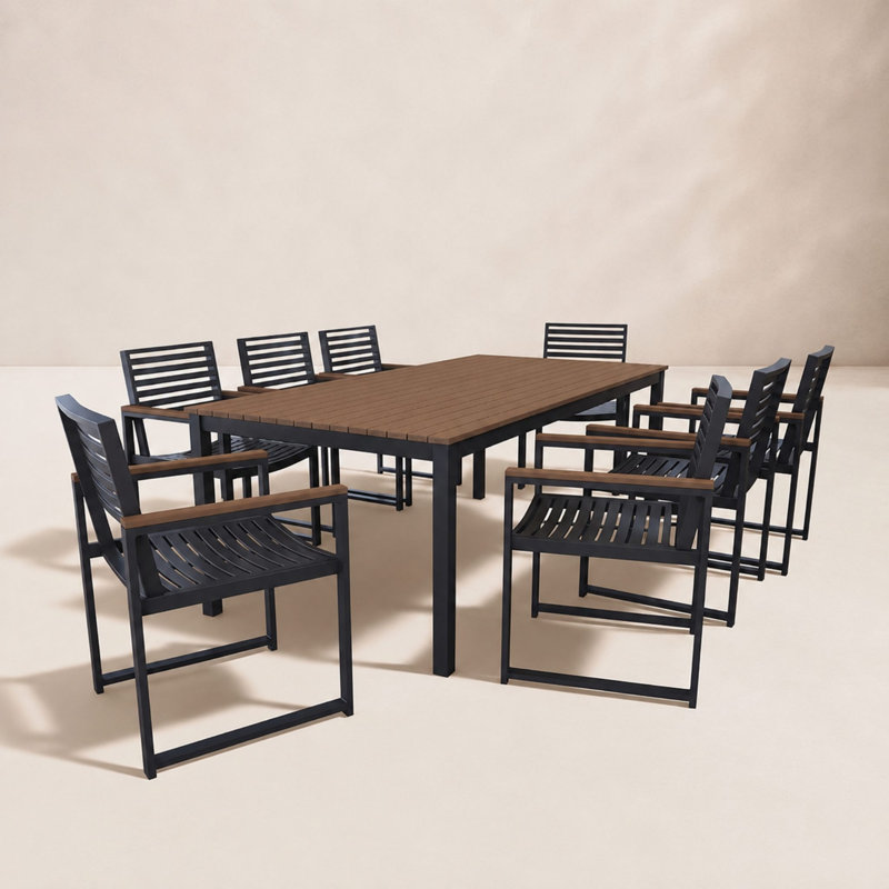 Table de salle à manger Townsend, Brun / gris foncé