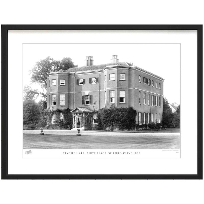 Styche Hall, Birthplace Of Lord Clive 1898 - Single Picture Frame Print, 60cm H x 80cm W x 2.3cm D