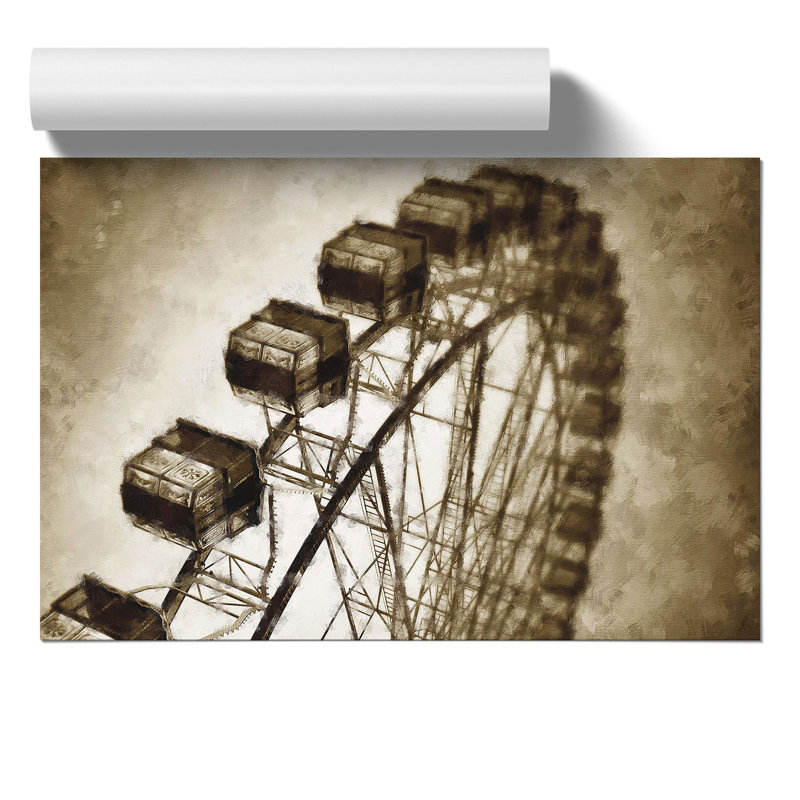 Ferris Wheel Painting - Frameless Print, 30cm H x 42cm W x 0.1cm D