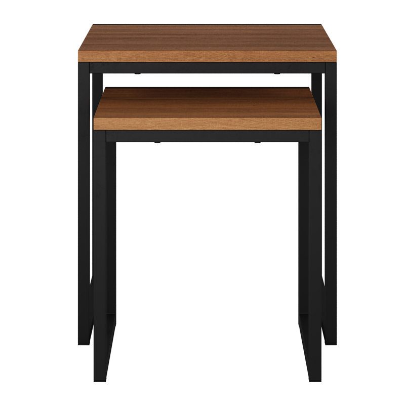 Isabelyn Square Nesting Side Tables, Brown