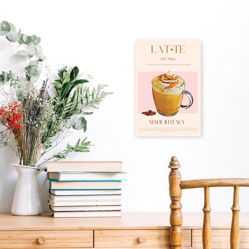 «Sweet Caramel Latte», art mural contemporain, H 18 po x l 12 po