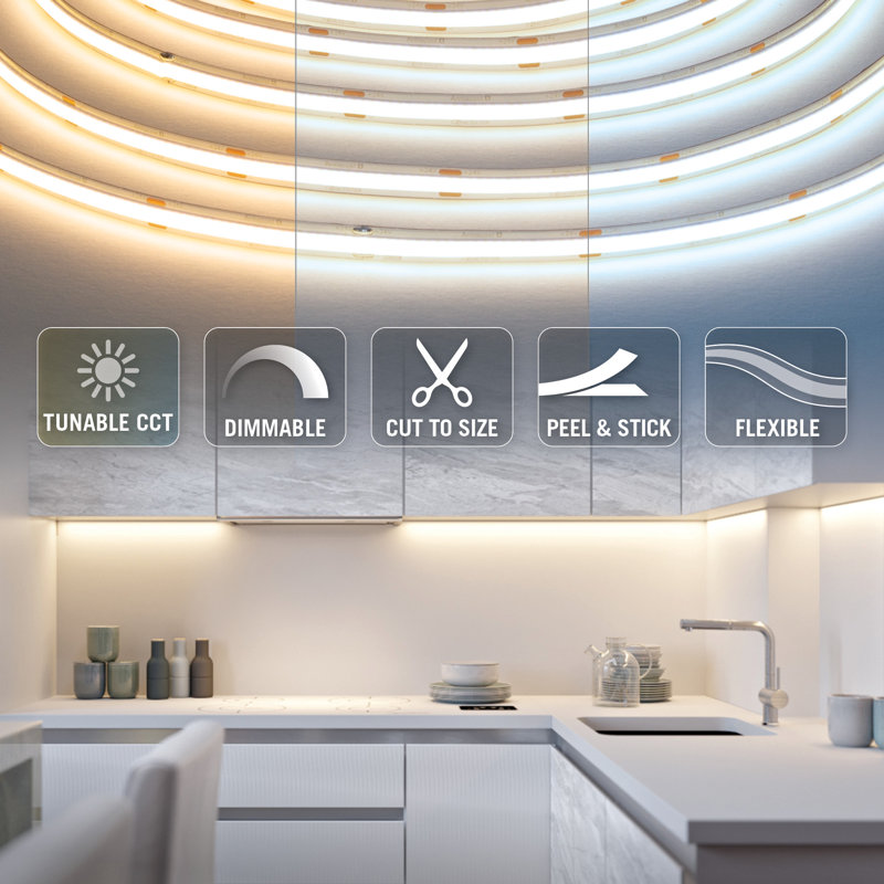 8 ft Tunable White COB LED Strip Light Tape