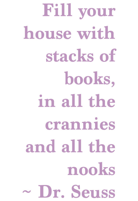 Citation à livres dr. seuss, Lilas, H 23,5 po x l 11 po x P 0,01 po