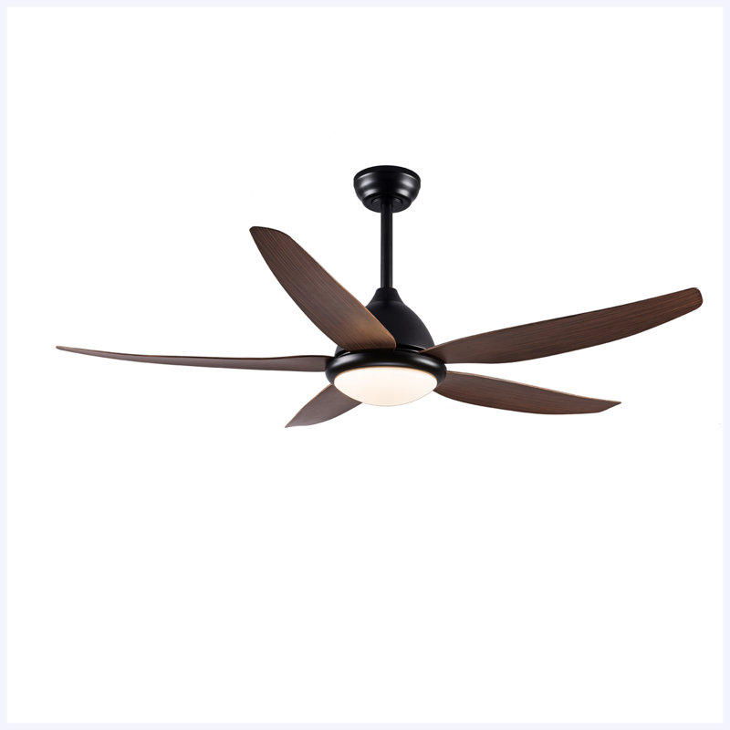 Ventilateur de plafond avec lampes, ventilateurs de plafond de 56 pouces avec télécommande, 5 pales, moteur à courant continu réversible à 6 vitesses pour patio, salon, chambre à coucher, porche