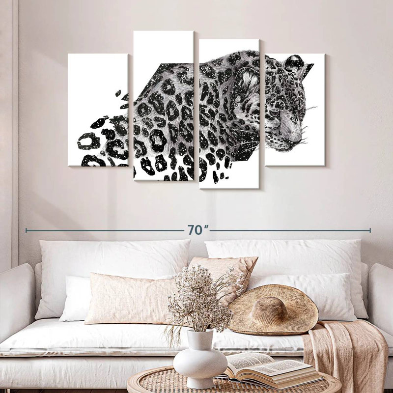 Brampt Cosmic Leopard, 32" H x 52" W