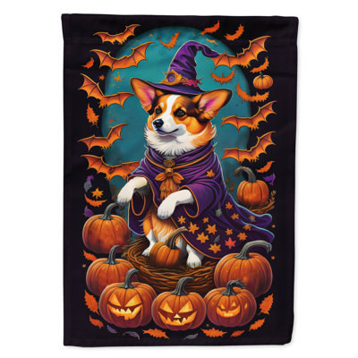 Drapeau de jardin d'Halloween en polyester Jameriah