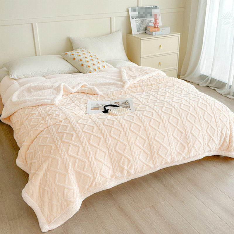 Knit Sherpa Throw Blanket, Reversible Soft Warm Throw for Couch Bed Sofa, Cozy Blanket for Bedroom Living Room, Machine Washable