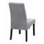 Chaise parsons rembourrée en velours gris Quantia