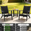 Ensemble de conversation pour 2 personnes en osier de patio avec table d'appoint-292710979