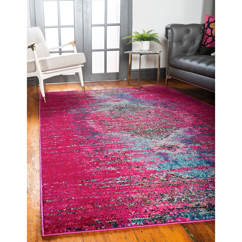 Tapis rouge à motif géométrique Mulloy, Rectangle 5 pi x 8 pi