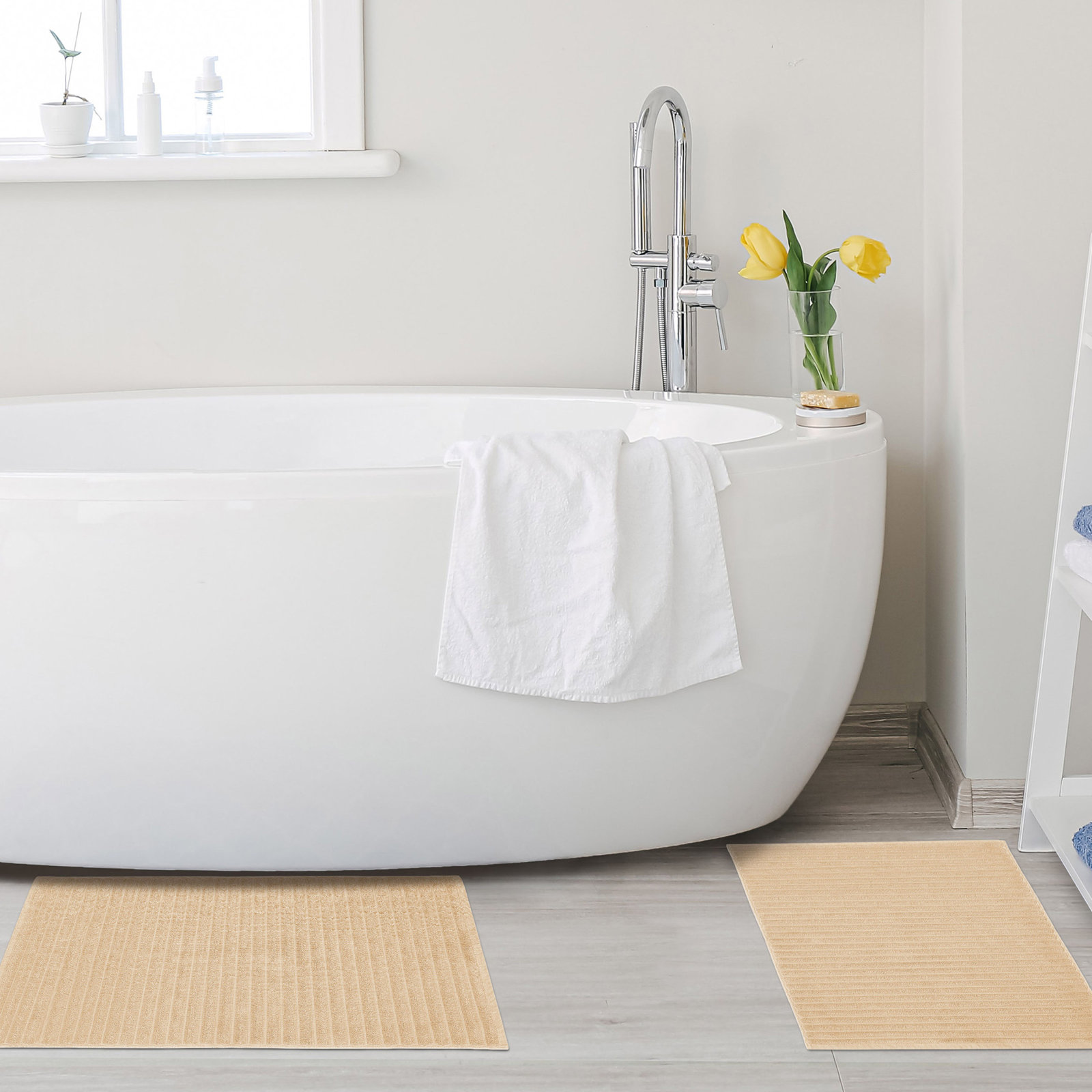 Pardue Cotton Bath Mat, Camel, Solid Color