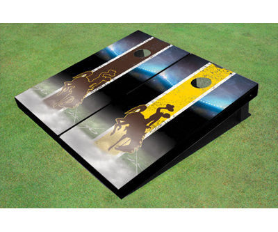 2' x 4' NCAA 10 Piece Field Long Strip Cornhole Board Set