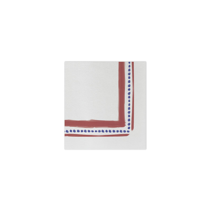 Papersoft Campagna Cocktail Napkins, Red
