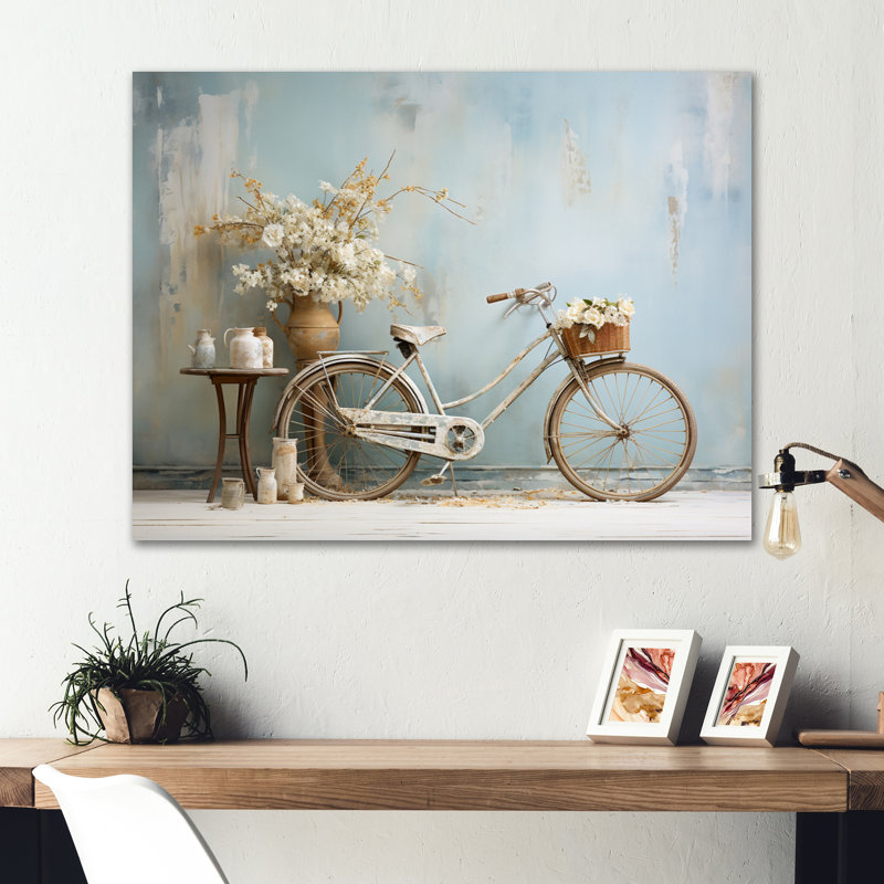 Vélo pédalant tranquille VI - transport mural en métal, H 12 po x l 20 po x P 1 po