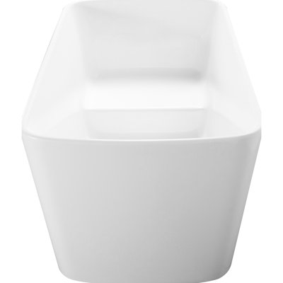 49'' Square-Shaped Bath Tub - Japanese Acrylic In Glossy White. Sit-In Comfort, Drain & Overflow. 23Amazing-49 Soaking Square Design. White, Style, Overflow And Drain.