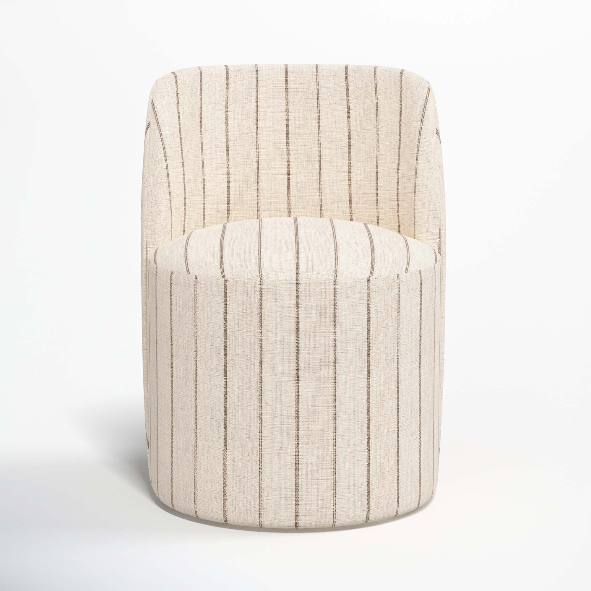 Begonia Dining Chair, Fritz Charcoal Stripe