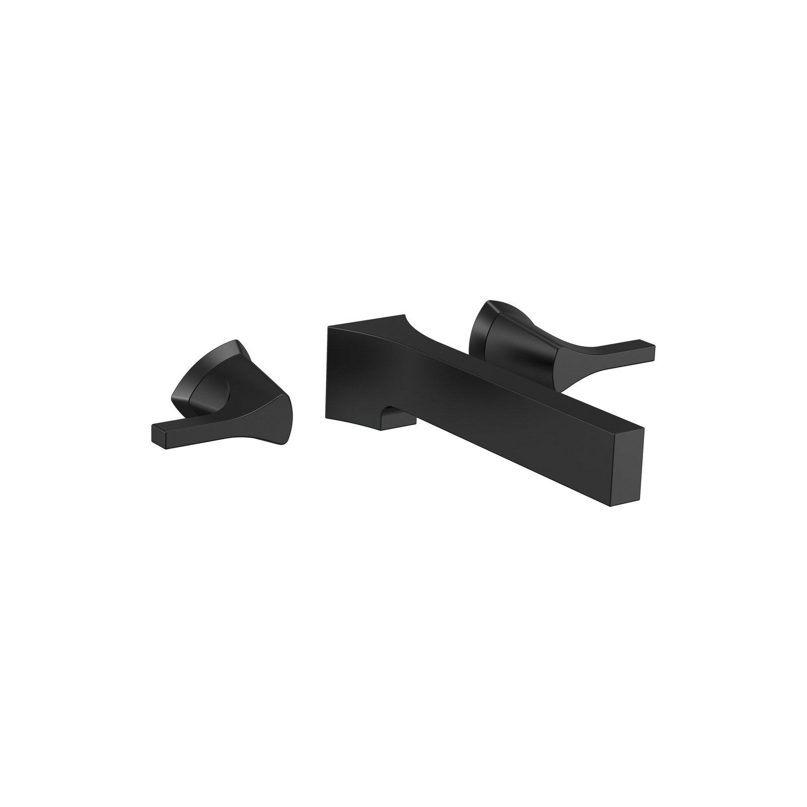 Zura Wall Mounted Bathroom Faucet, Matte Black
