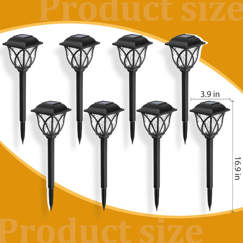 Stainless Steel Solar Powered Pathway Light Pack, Warm White