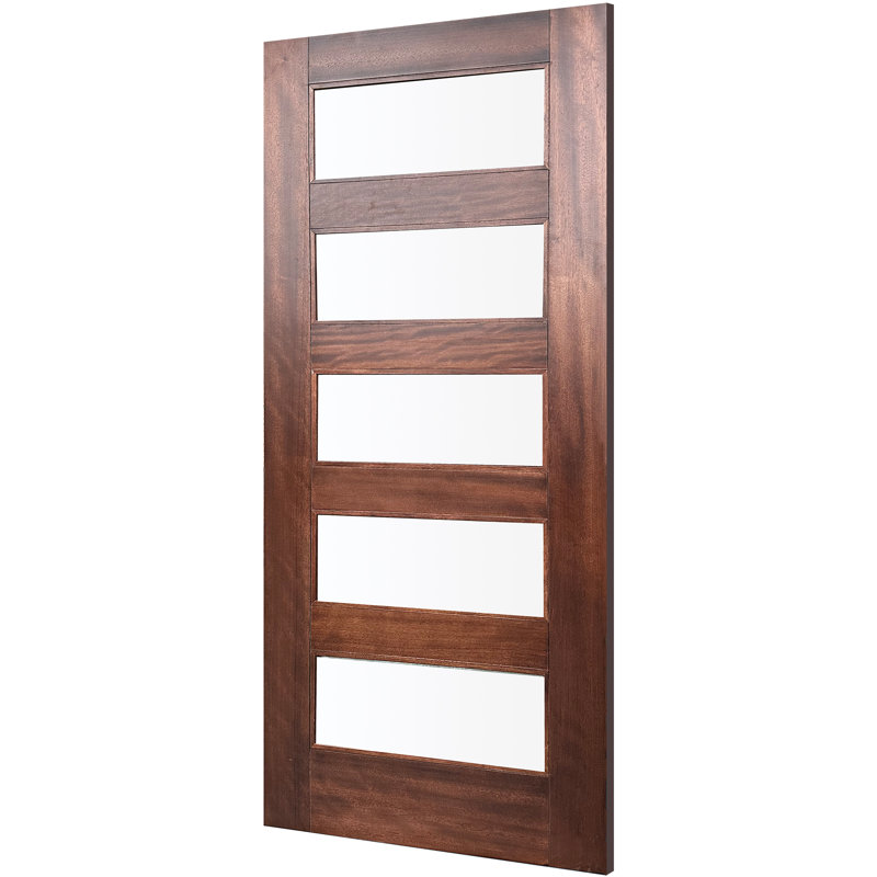 Porte d'entrée en bois brut, Transparent, H 80 po x l 36 po x P 1,75 po